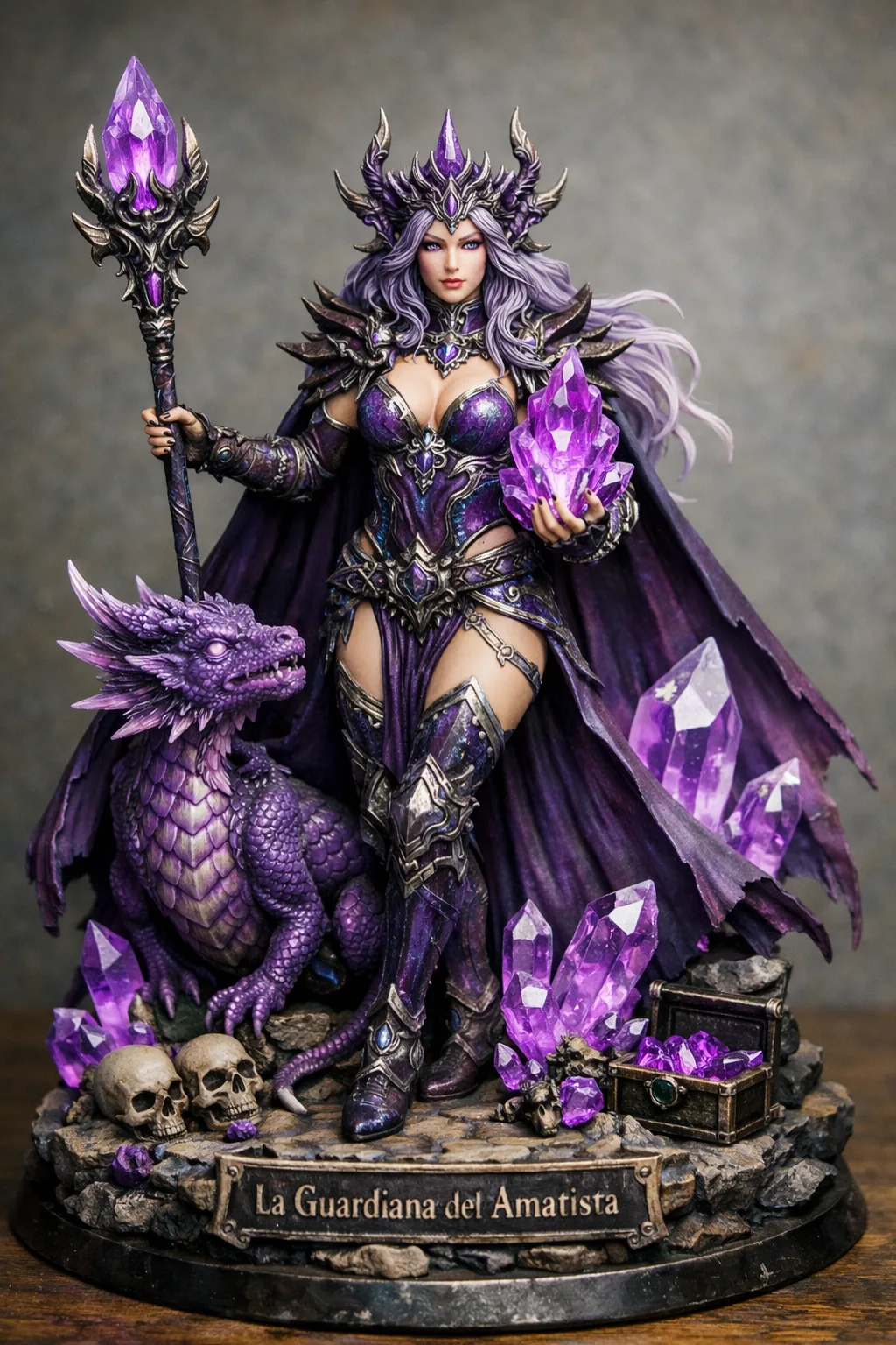 Figura personalizada La Guardiana — resina 3D pintada a mano