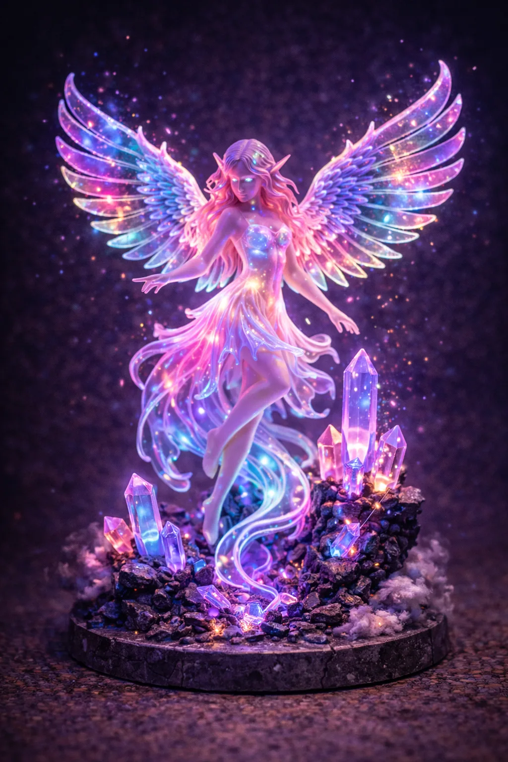 Figura personalizada Hada de Cristal — resina 3D pintada a mano